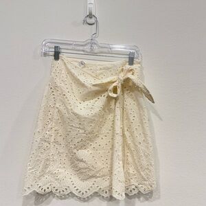 Toluca Ivory Wrap Beach Skirt – 100% Cotton